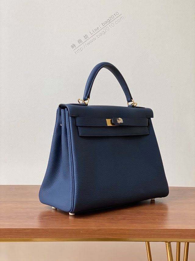 Hermes女包 愛馬仕kelly包 togo皮 蠟線手工縫製 Hermes經典款凱莉手提包  am1943